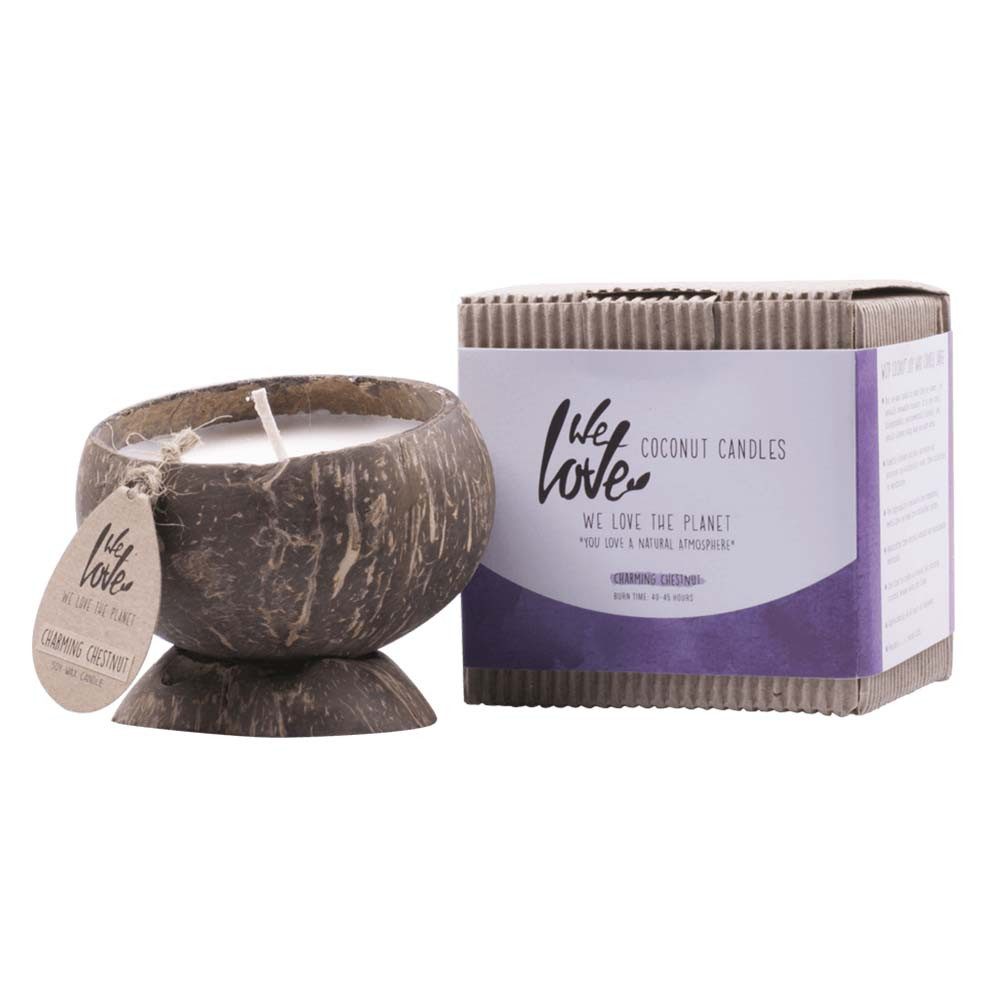 We Love The Planet Formkerze Kokosnuss Sojawachskerze - Charming Chestnut