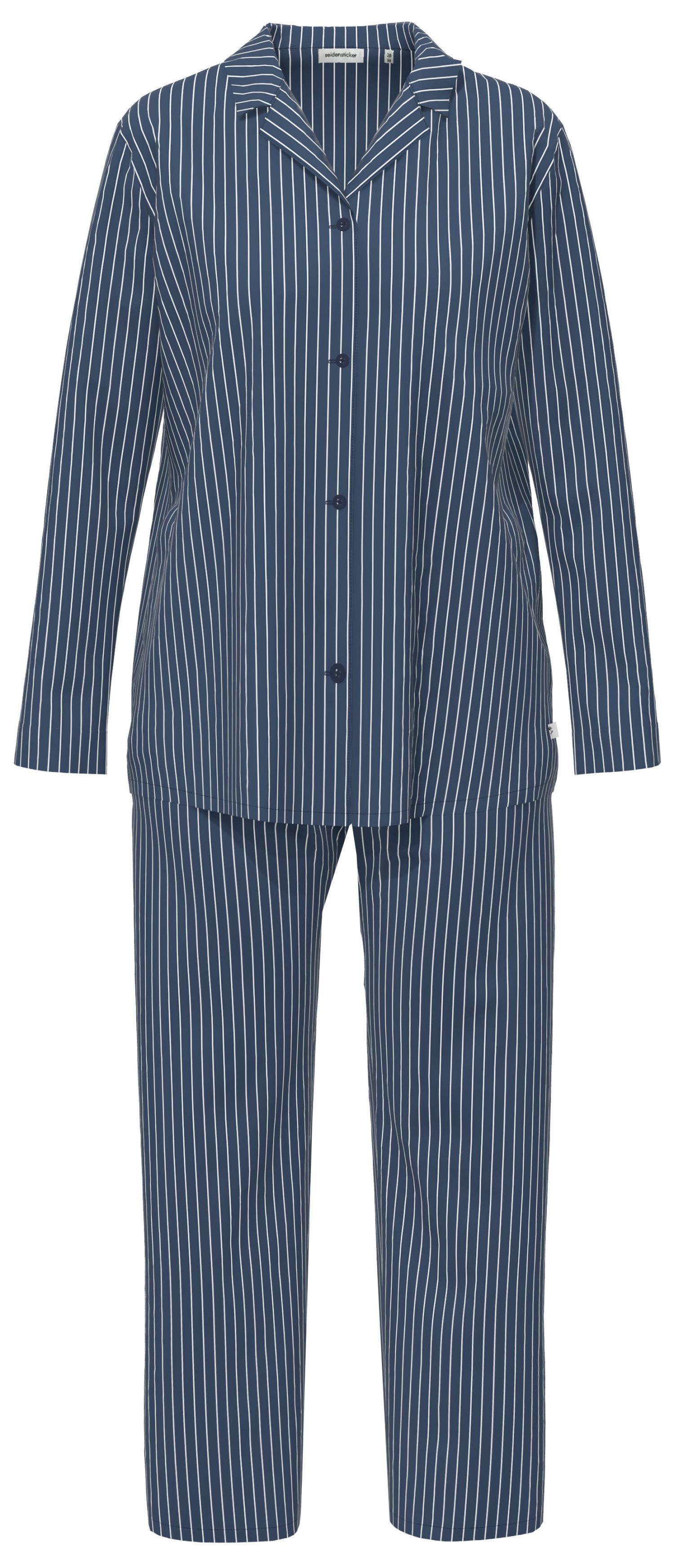 seidensticker Schlafanzug Damen Pyjama lang geknöpft günstig online kaufen