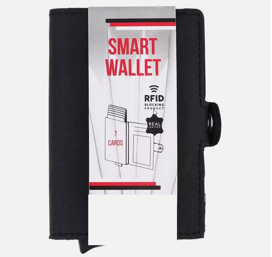 Spectrum Kartenetui Smartcard-Halter Leder Druckknopf Smart Wallet Portemonnaie – Bild 3 von 3