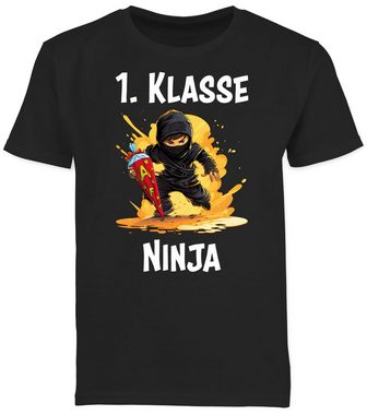 Shirtracer T-Shirt Ninja Einschulung Schulkind Schulanfang 1. Klasse Erste Einschulung Junge Schulanfang Geschenke