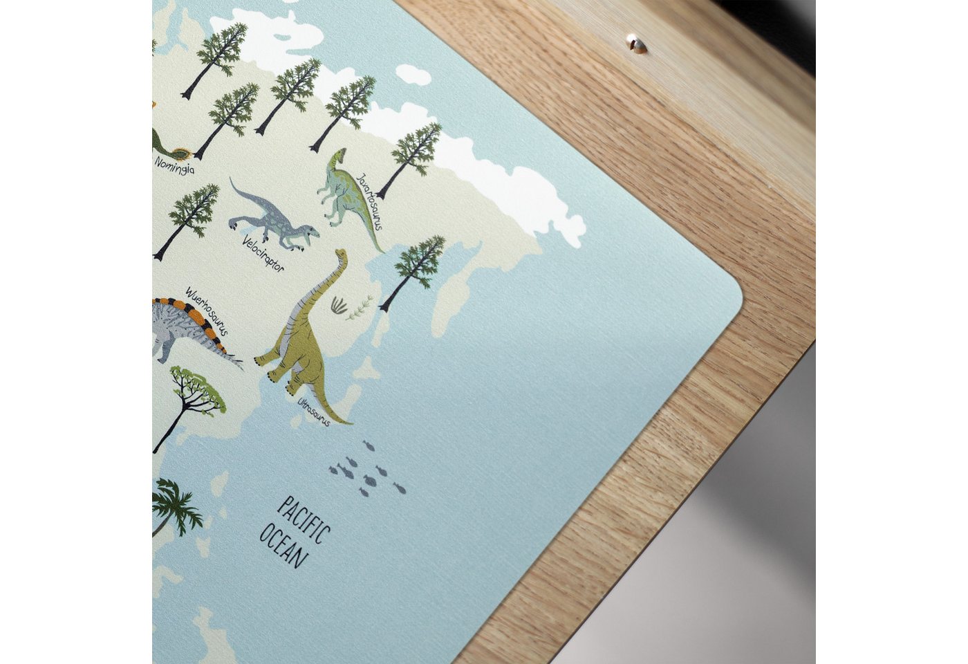 Thumbnail - Designforlittleones Schreibtischunterlage Dino-Welt Schreibtischunterlage, original by Marion Lesnik
