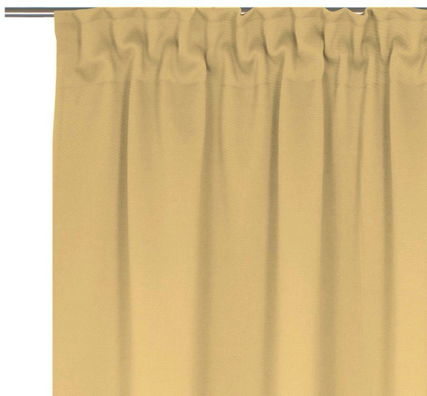 St), nachhaltig Vorhang dunkelgelb Uni Adam, blickdicht, (1 Bio-Baumwolle Multifunktionsband Collection light, Jacquard, aus