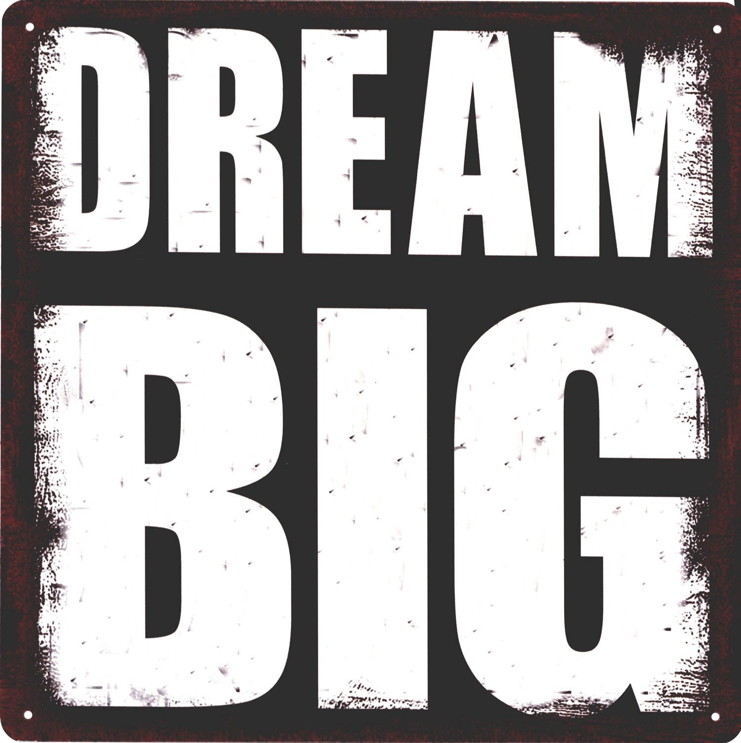 Moritz Metallschild Blechschild Dream Big, (Einzeln), Vintage Retro Deko Schild Metallschild Wandbild Schild