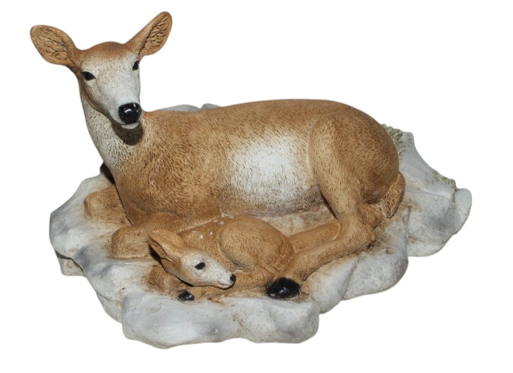 Castagna Tierfigur Dekofigur Reh mit Bambi Rehkitz Kollektion Castagna aus Resin H 15 cm