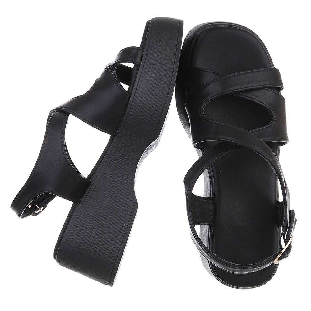 Ital-Design Bequeme Sandalen mit Absatz für Damen im trendigen Design Plate günstig online kaufen