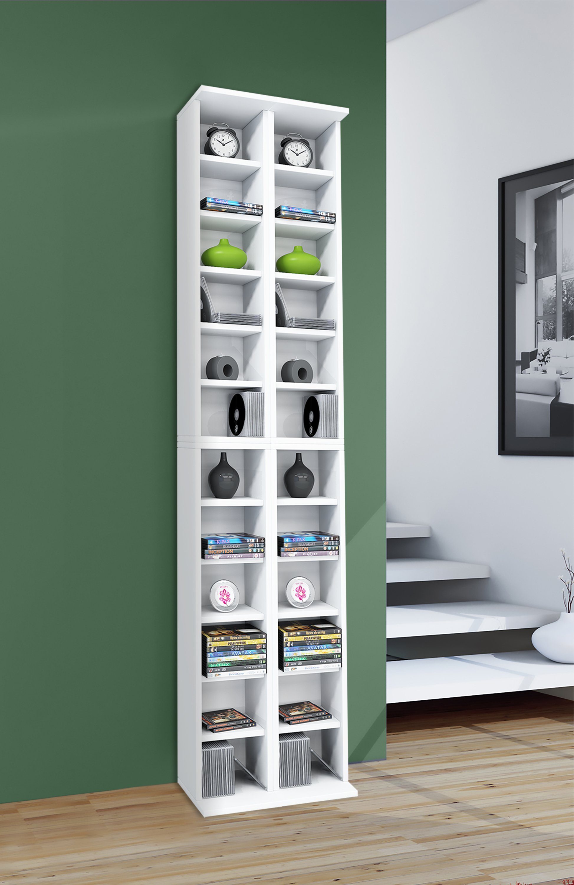 VCM CD-Regal Holz CD DVD Stand Regal Schrank Ständer Almera günstig online kaufen