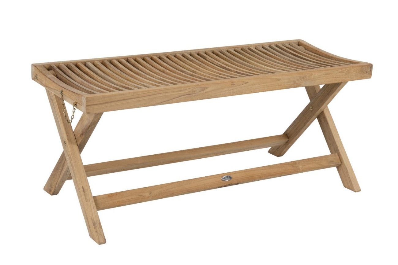 Brafab Gartenbank Turin aus Teakholz, ohne Rückenlehne