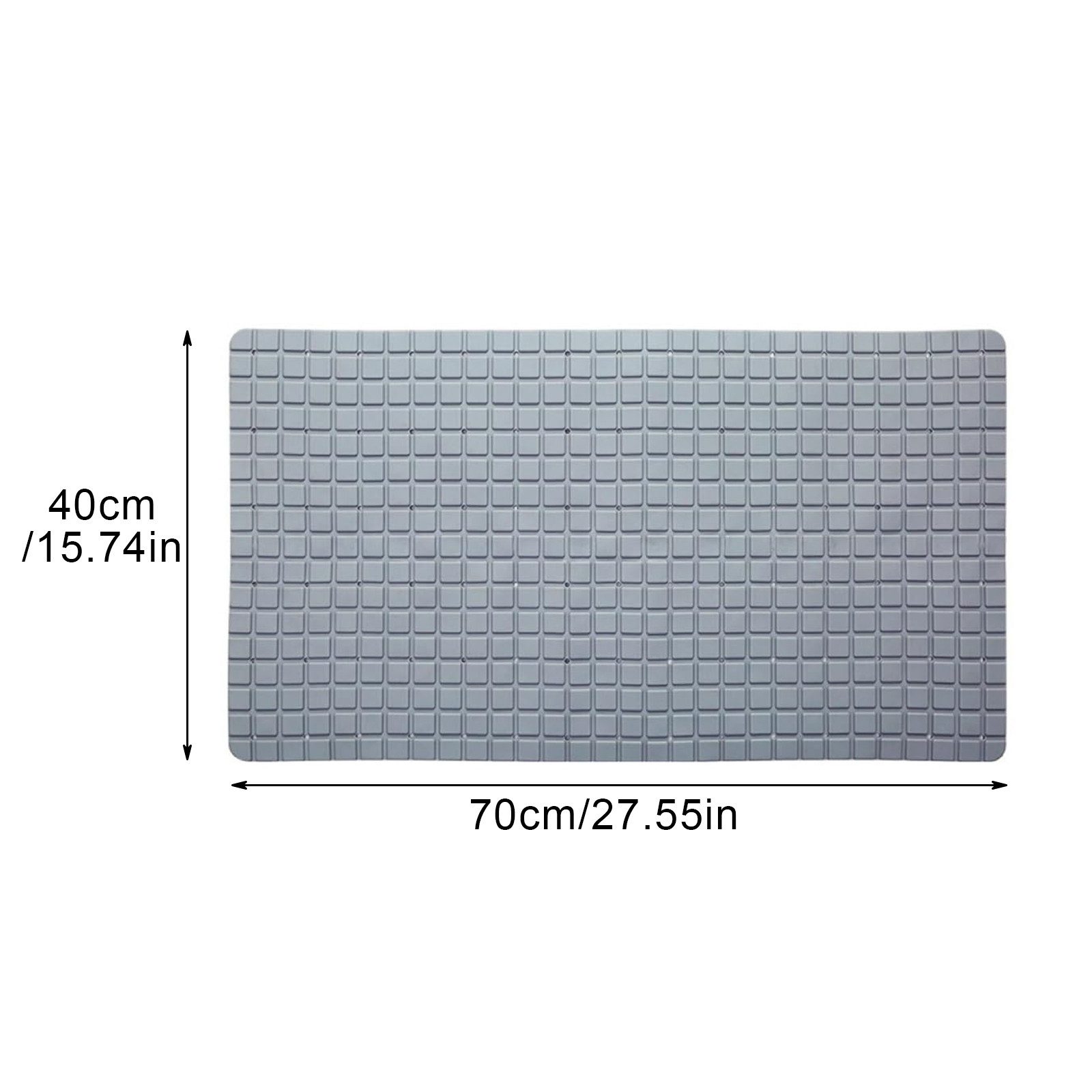 HAUSS SPOLE Duschmatte Duschmatte mit Saugnäpfen Badewannenmatte Wanneneinlage rutschfest, 40x70cm, leistungsstarken Saugnäpfen, Gittermuster, Anti-Schimmel, Kunststoff, für Hotel Spa Zuhause Seniorenbad Kinderdusche usw.