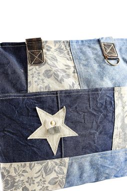 COLLEZIONE ALESSANDRO Schultertasche Blume, aus Jeans Stoff mit Blumen und Sternmotiv