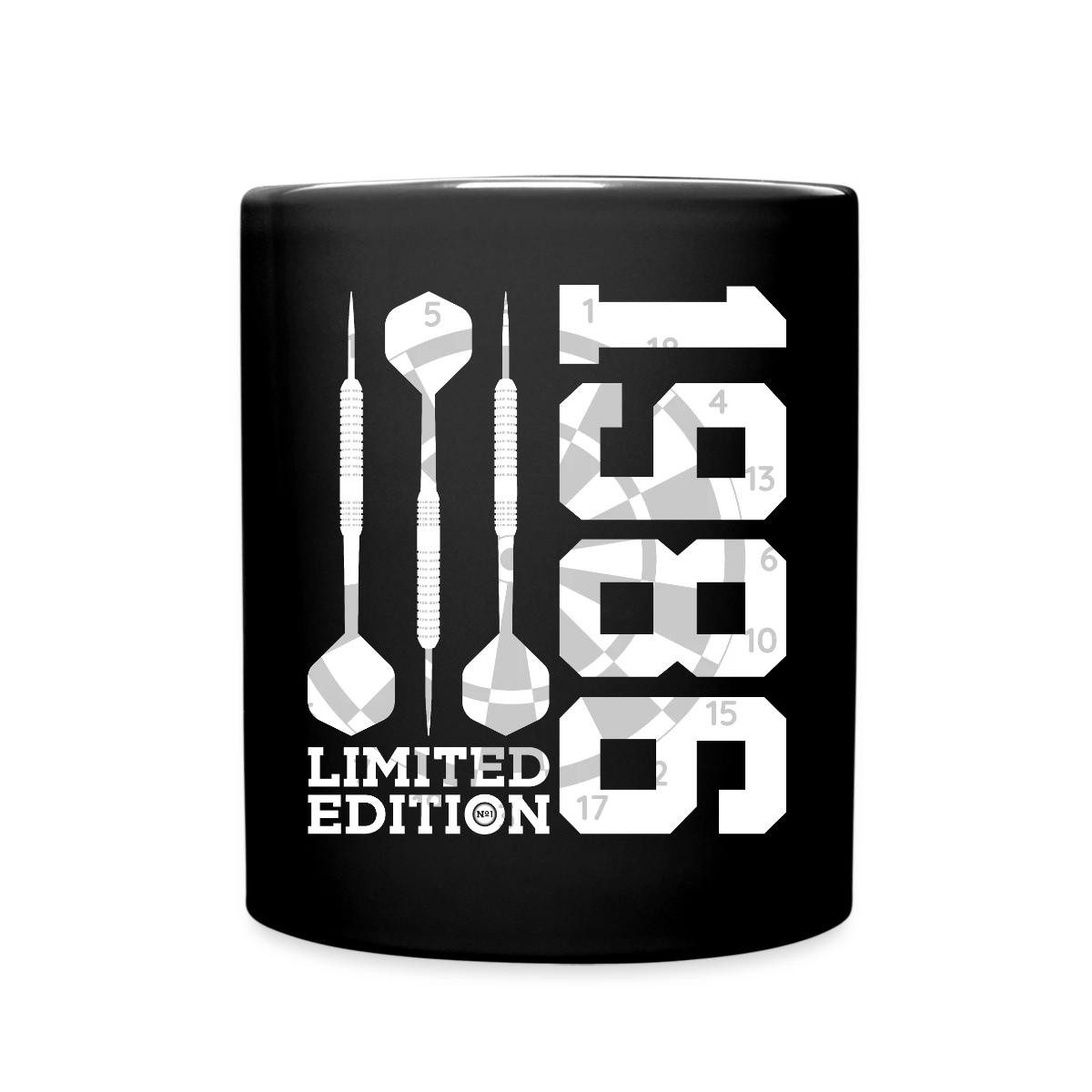 Spreadshirt Tasse 40. Geburtstag, Limited Edition 1986, Dart Tasse Einfarbig, Keramik