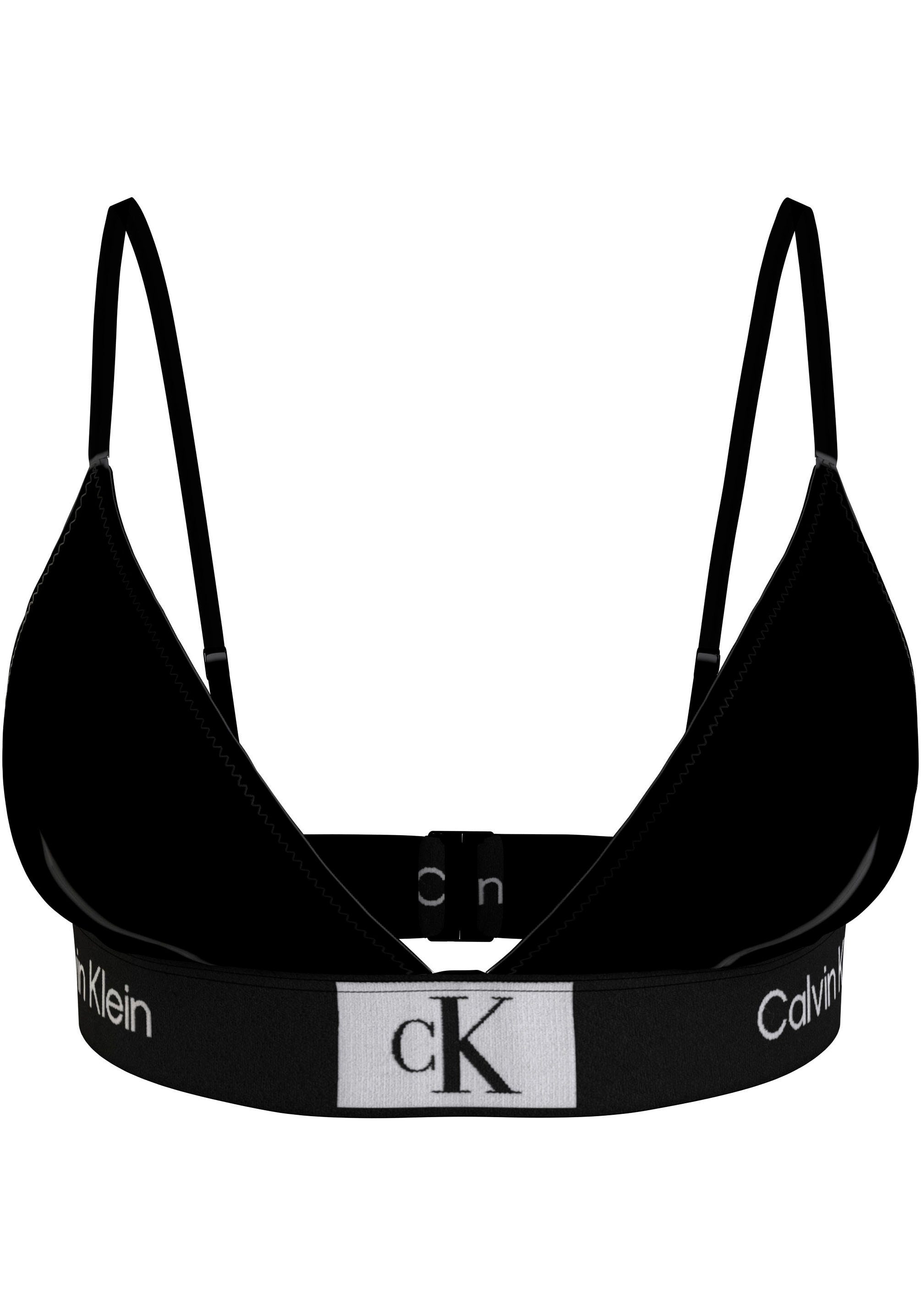 CALVIN KLEIN SWIMWEAR Triangel-Bikini-Top FIXED TRIANGLE-RP mit Logobund mehr