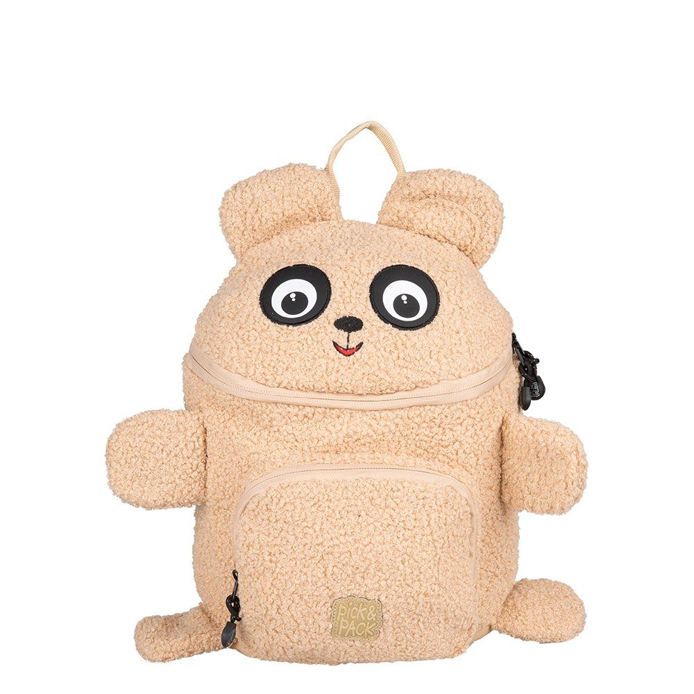 Pick&PACK Schulranzen Kinderrucksack S Teddybär Braun (1 Stück), ab 3 Jahren, ergonomisch, Kindergarten-Rucksack