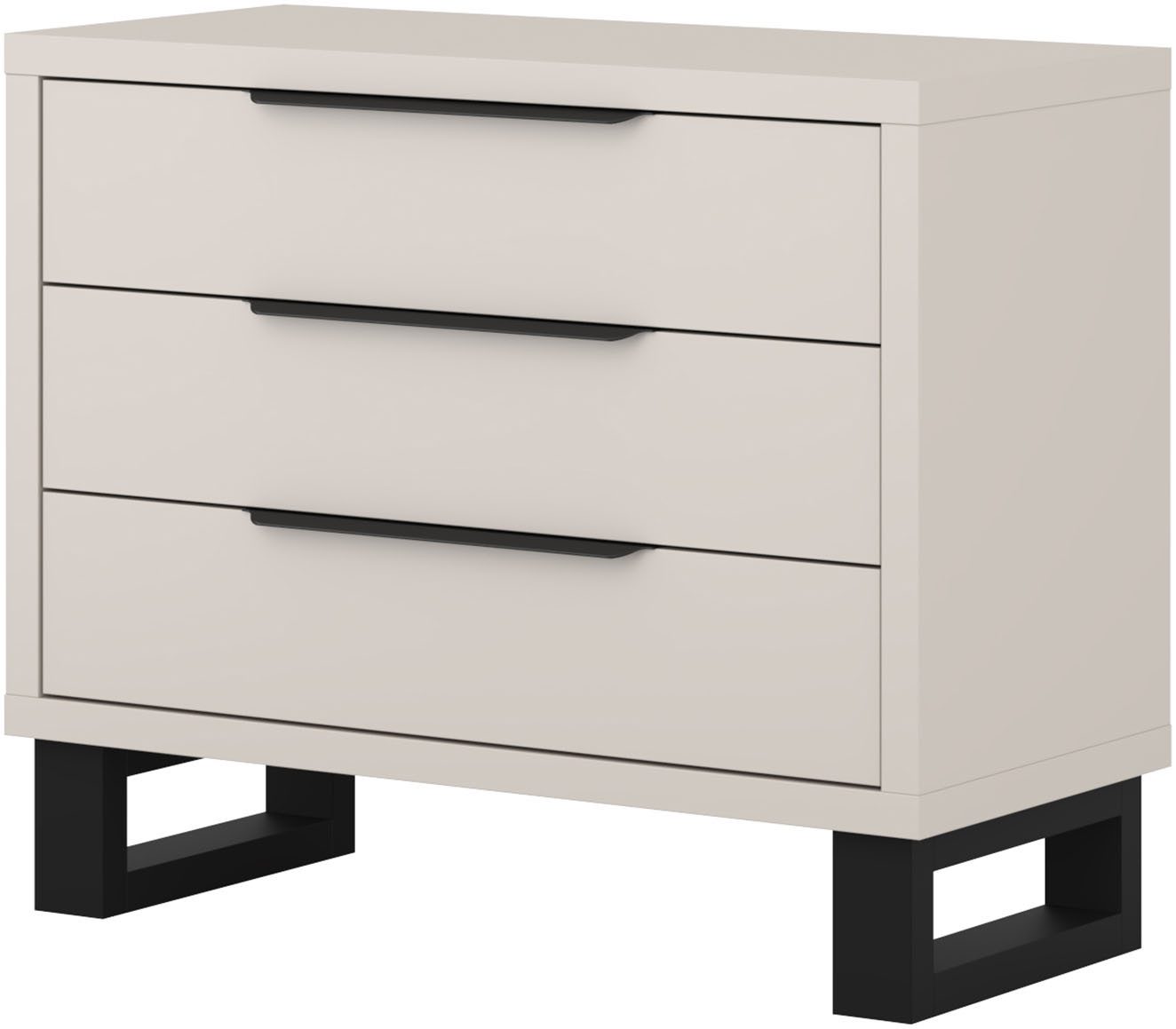 Home affaire Kommode Bronne,Breite 99,5 cm Schubladenkommode, Sideboard, Sideboard mit viel Stauraum, Schlafzimmerkommode Kufen in Metalloptik