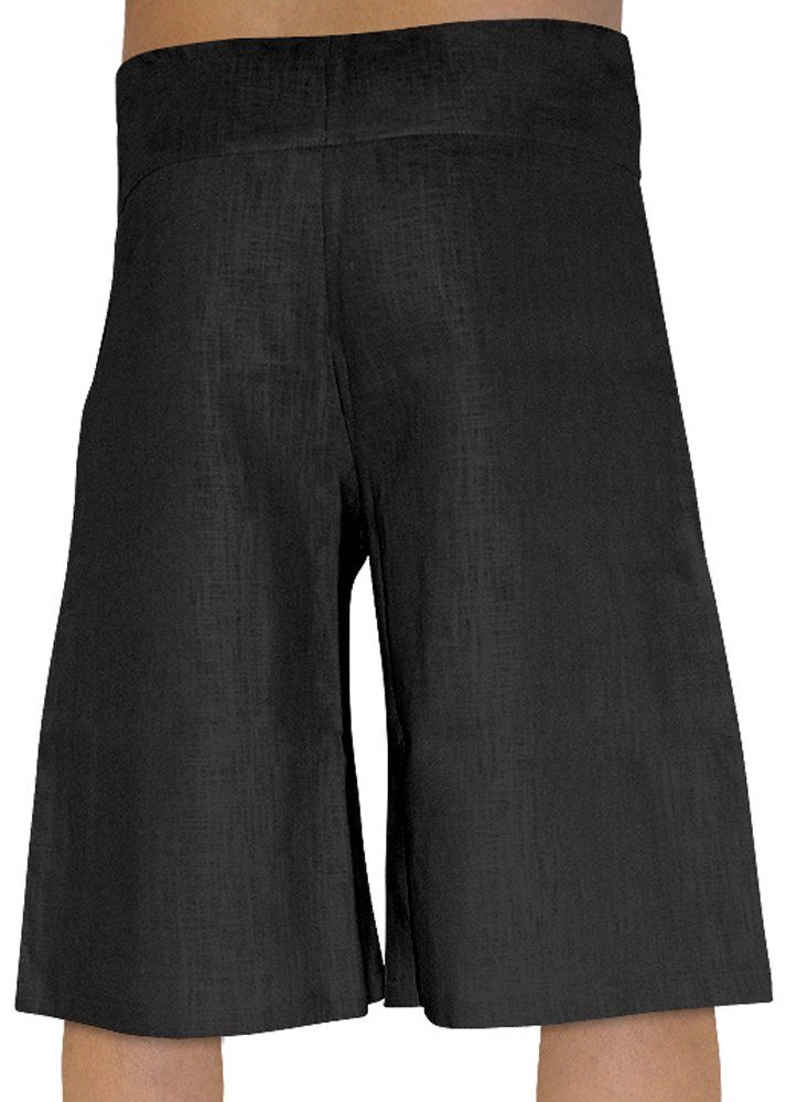 SCHAZAD Leinenhose Bermuda schwarz Leinenhose