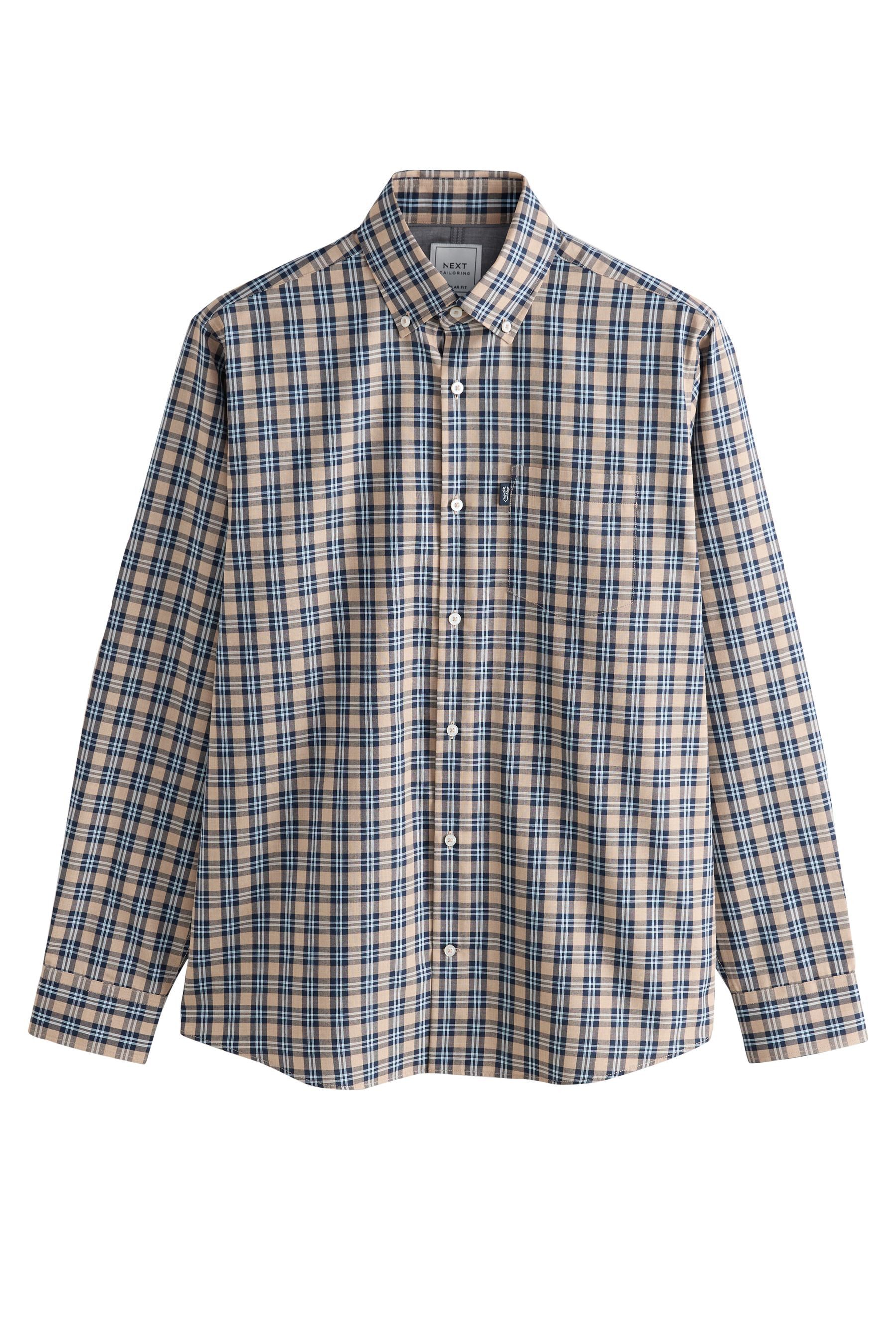 Next Langarmhemd Bügelleichtes Regular Fit Oxford-Button-down-Hemd (1-tlg) günstig online kaufen