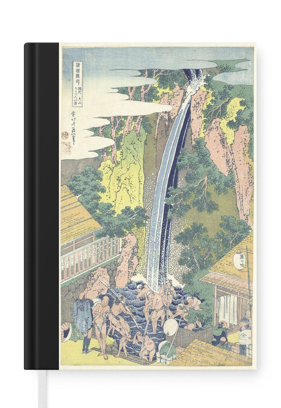 MuchoWow Notizbuch Der Roben-Wasserfall bei Oyama in der Provinz Sagami - Gemälde von, Journal, Merkzettel, Tagebuch, Notizheft, A5, 98 Seiten, Haushaltsbuch