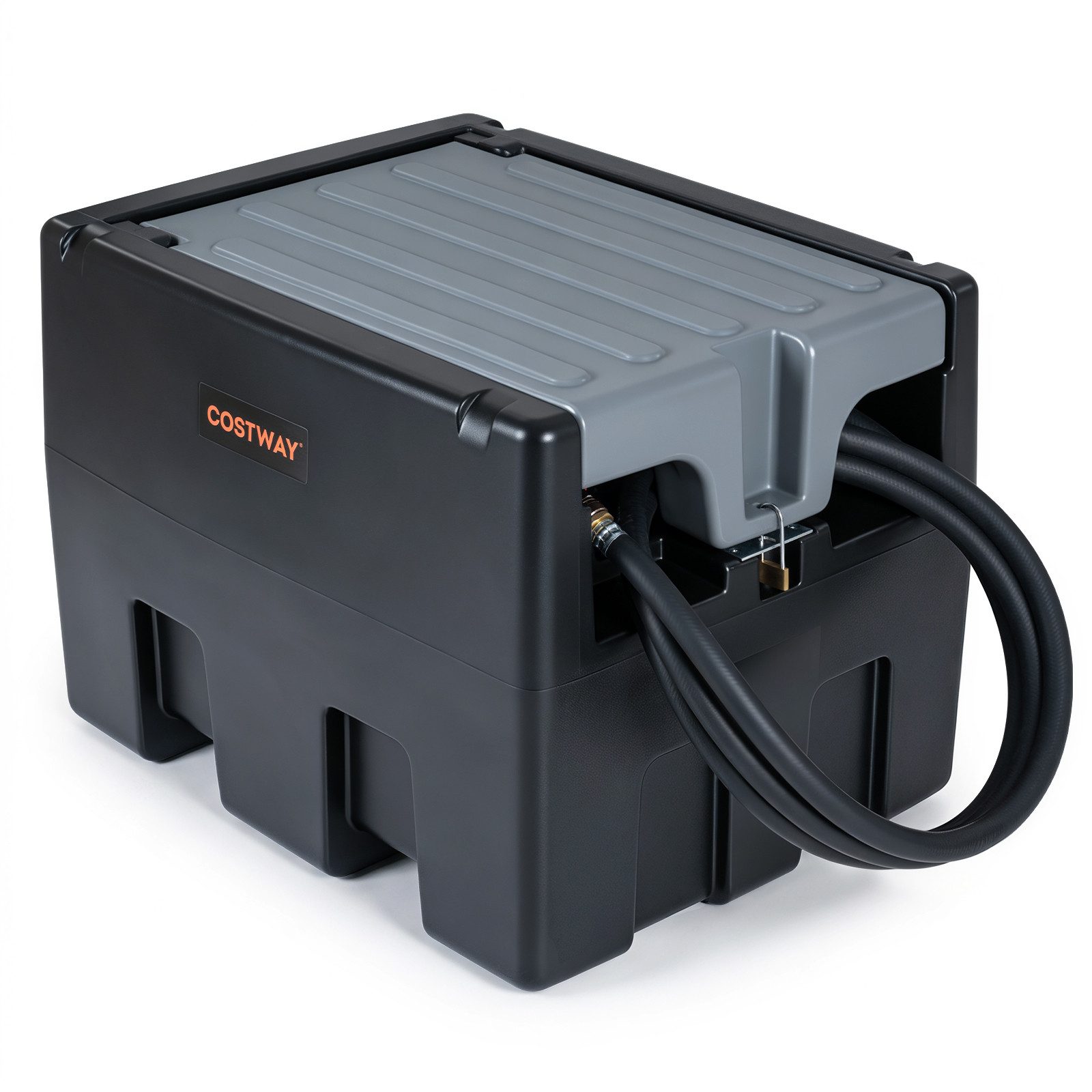 COSTWAY Benzinkanister Tragbarer Dieseltank 180 L mit 12 V Pumpe, Kraftstoffbehälter Dieseltankanlage für Diesel, Bezin