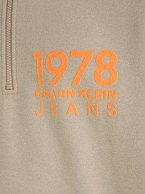 Calvin Klein Jeans Sweatshirt 1978 FLOCK LOGO HALF ZIP
