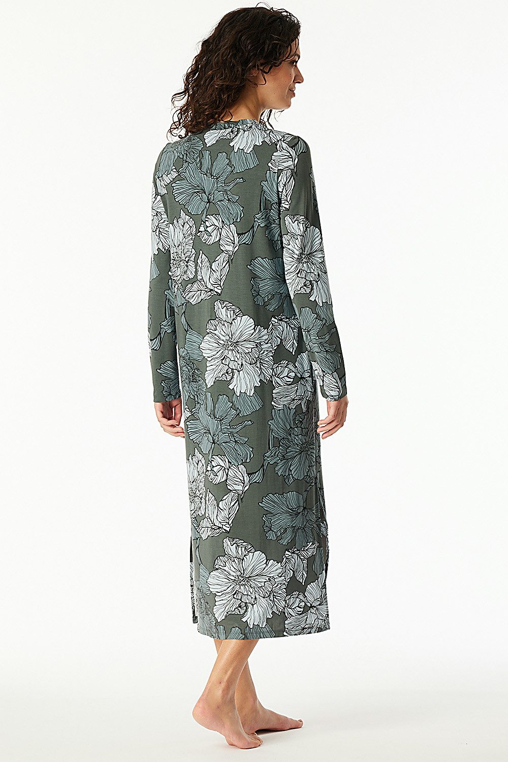 Schiesser Nachthemd Länge 120 cm langer Arm Damen Hauskleid Selected Premium