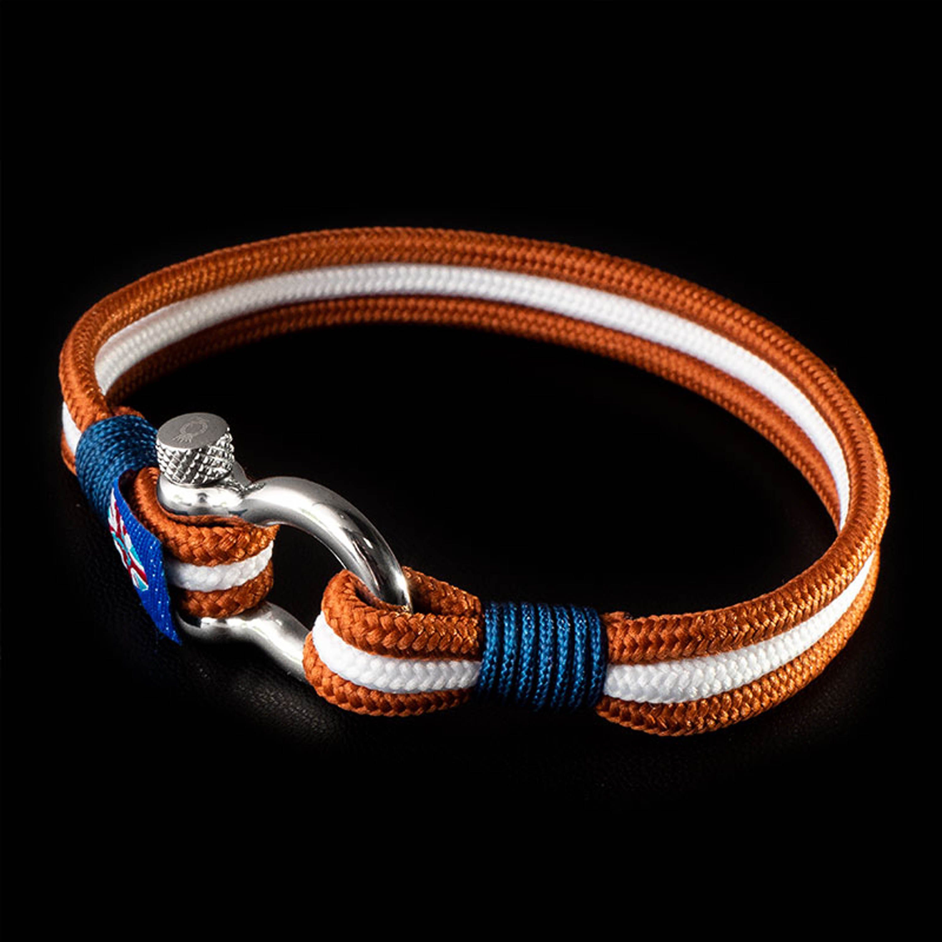 nautics Casual (Edelstahl, Armband "SUNSET" style, nautics, Armband Segeltau, aus verschluss handgefertigt) Maritime Marisol UNIQAL.de Segeltau Schäckel