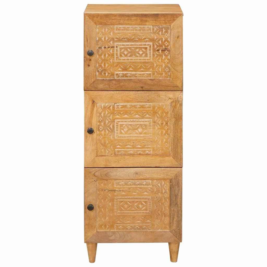 vidaXL Highboard Hochboard Hellbraun 40 x 33 x 110 cm massives holz (1 St)