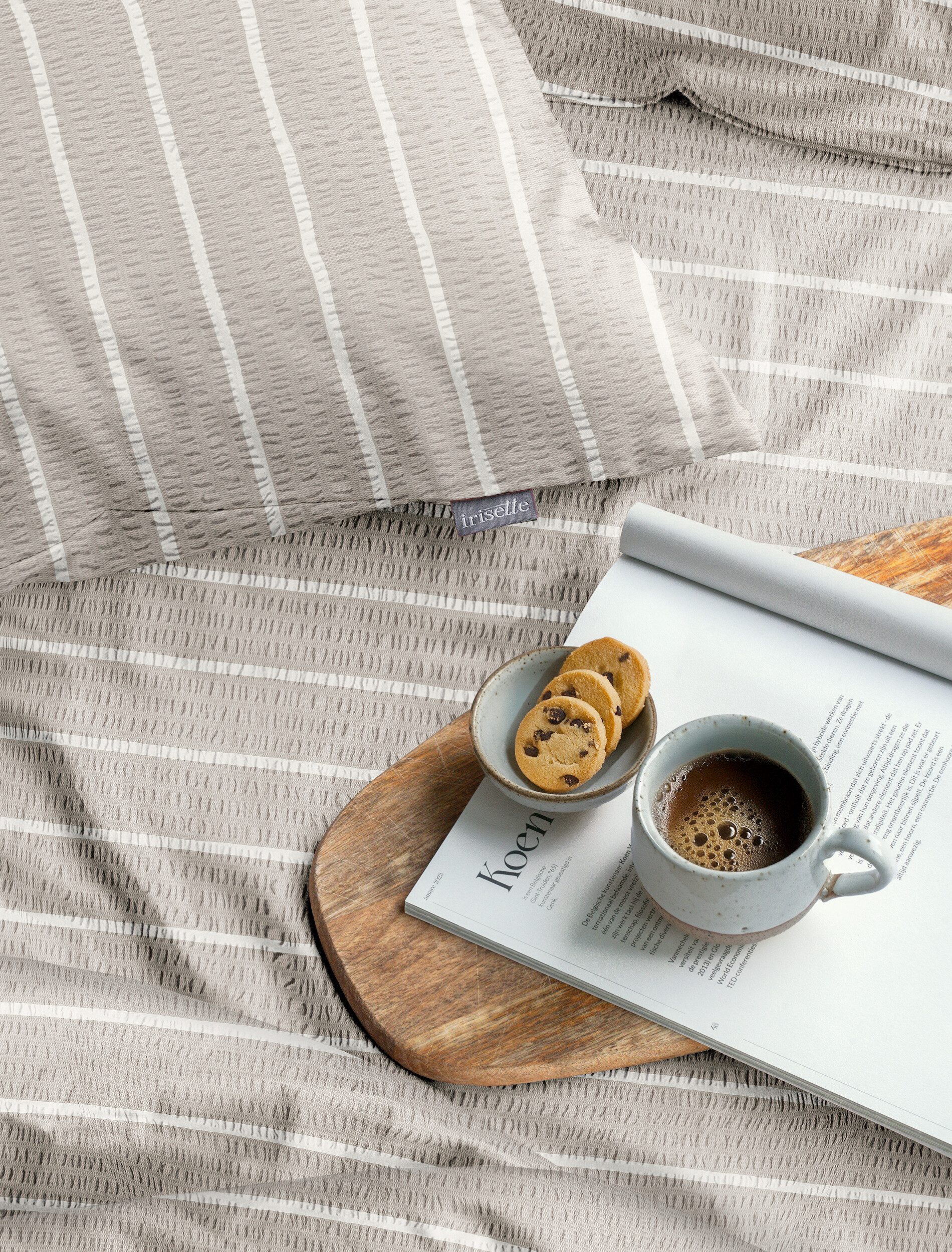 Irisette Bettwäsche Easy 8548, Seersucker, 2 teilig, kühlend und atmungsaktiv, pflegeleicht und bügelfrei