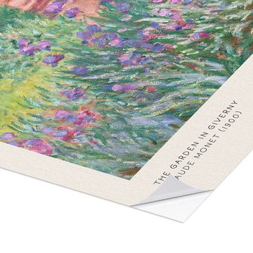 Posterlounge Wandfolie Claude Monet, Irisbeet in Monets Garten, Wohnzimmer Malerei