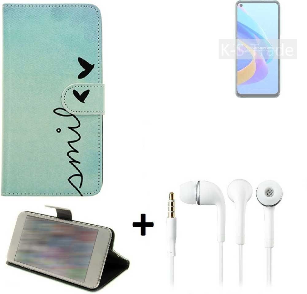 K-S-Trade Handyhülle für Oppo A76, Schutz Hülle Handy Hülle 360° Wallet Case Schutz Hülle