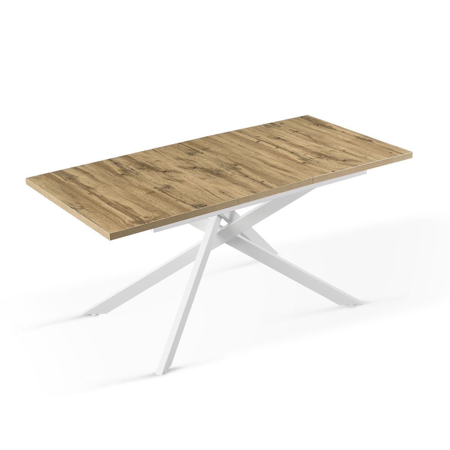 B&D home Esstisch LARS, Metallgestell schwarz oder weiß, ausziehbar 120-160 günstig online kaufen