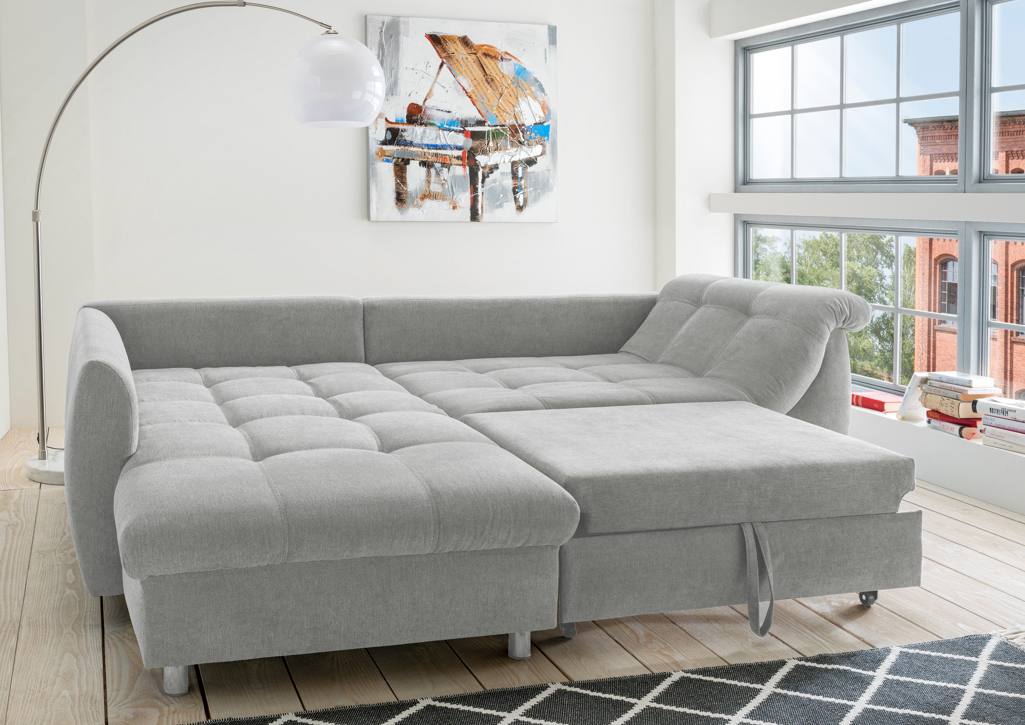 luma-home Ecksofa 17004, mit Ottomane links günstig online kaufen