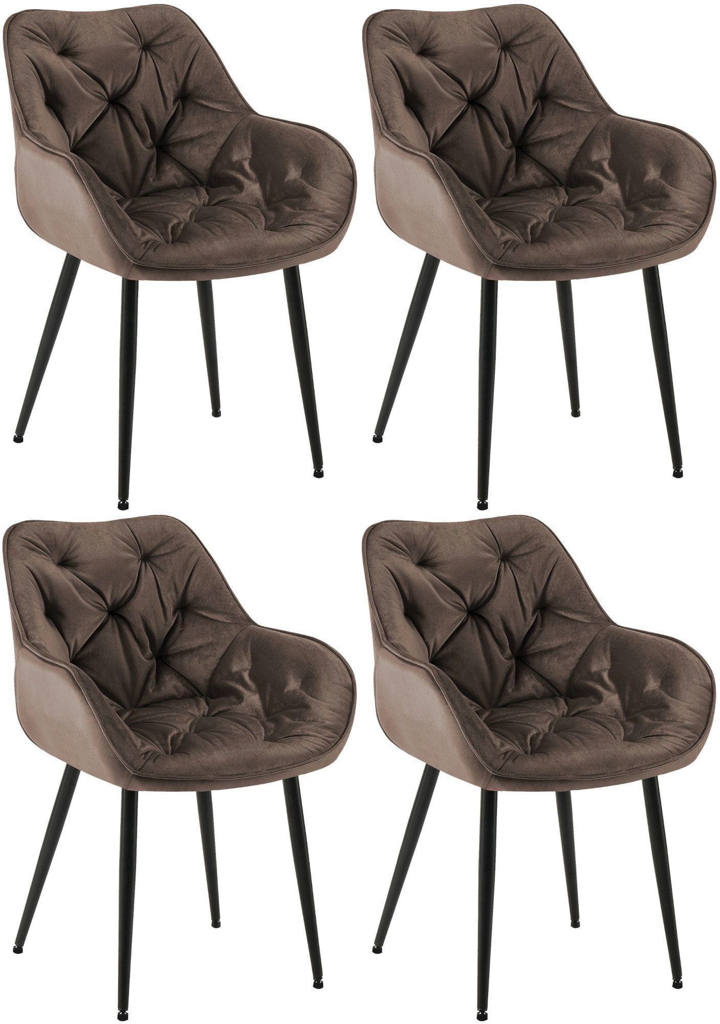 CLP Esszimmerstuhl Tanna Samt (4er Set), günstig online kaufen