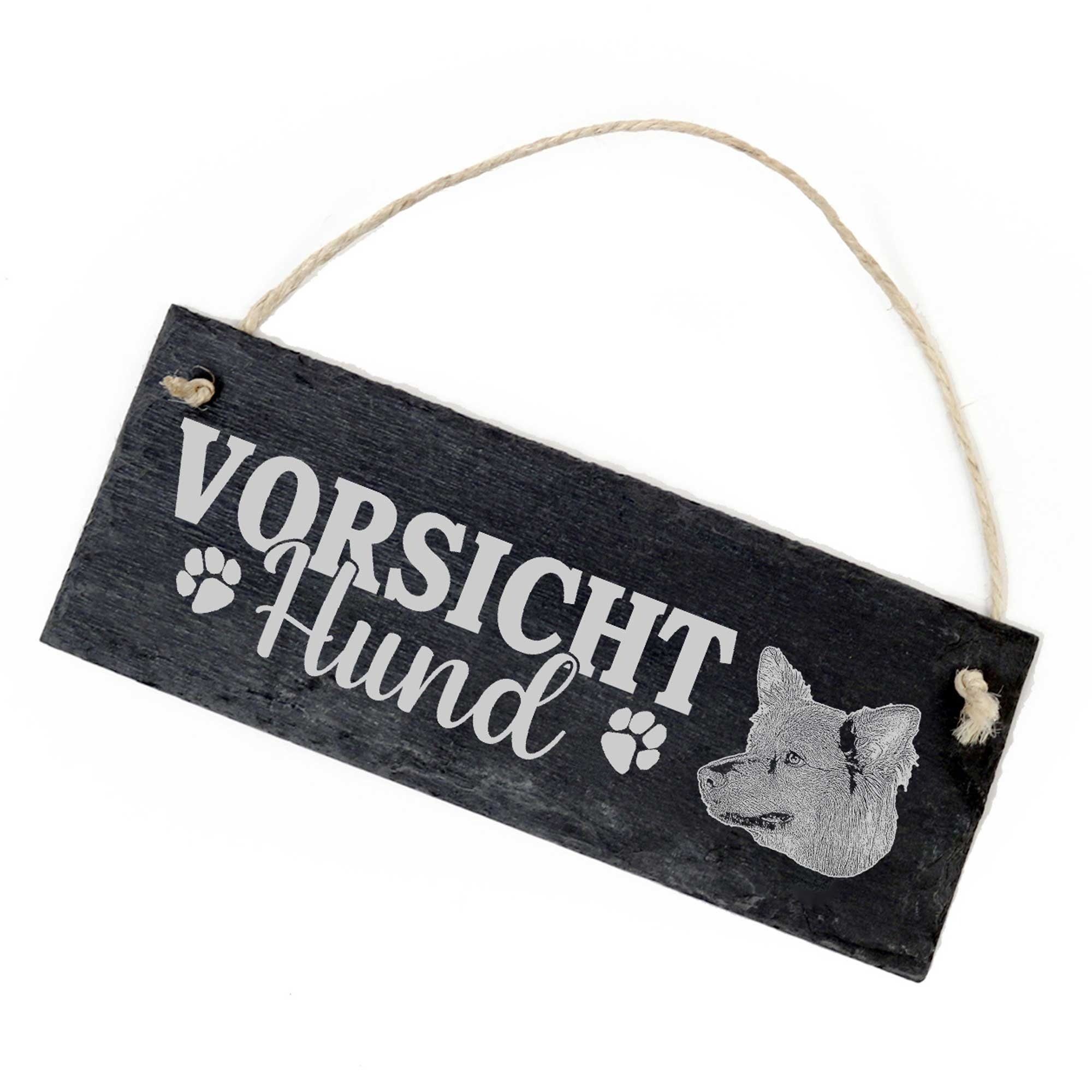 Dekolando Hängedekoration Vorsicht Hund Harzer Fuchs Schild 22x8cm