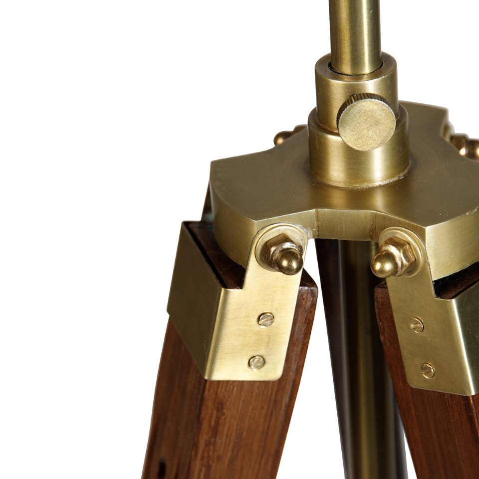 Qazqa Stehlampe Cortin, ohne Leuchtmittel, E27, Braun, Landhaus, Holz, 1-fl günstig online kaufen