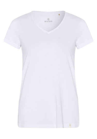 Detto Fatto T-Shirt im femininen V-Neck-Design (1, 1-tlg)