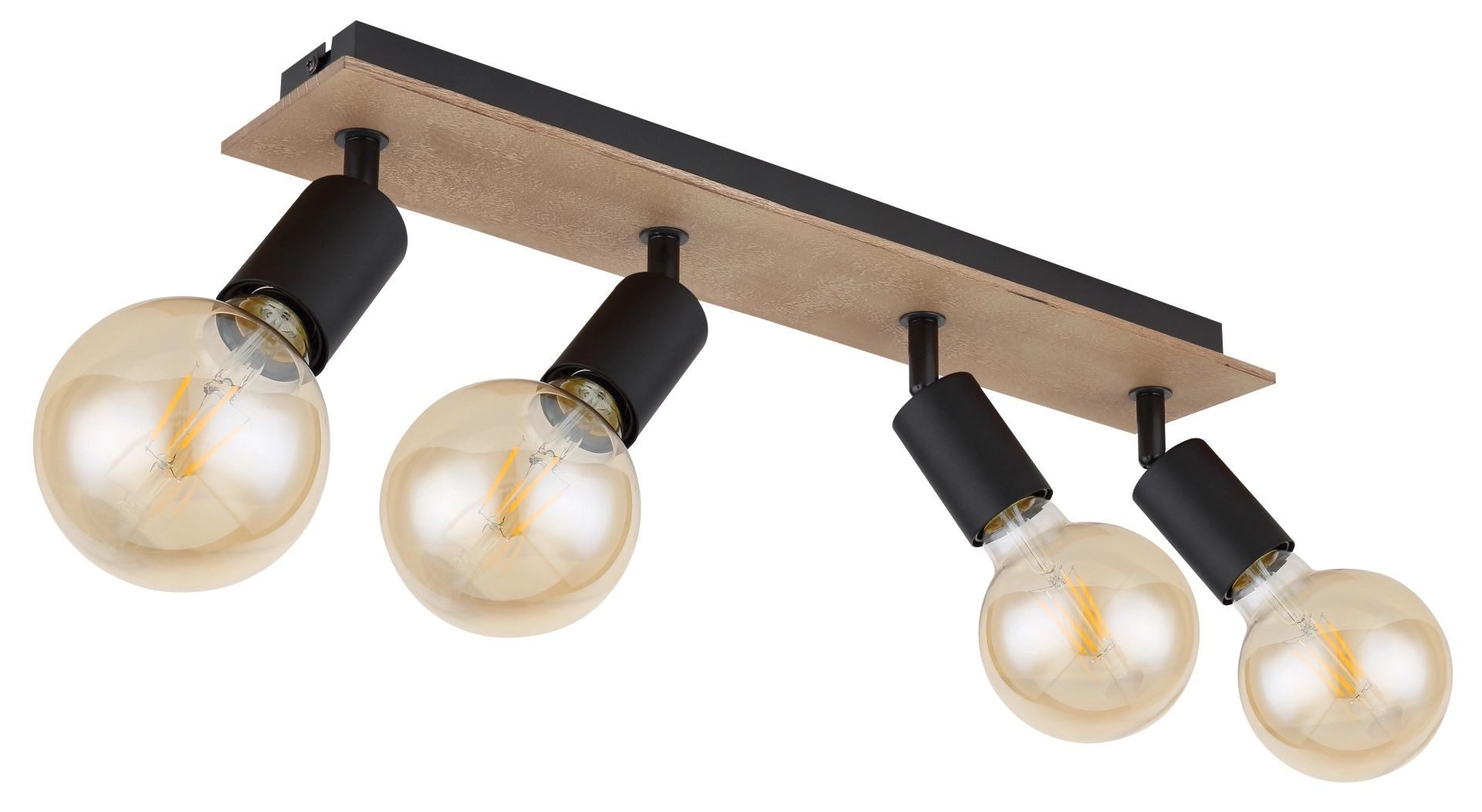 GLOBO LIGHTING Deckenstrahler MARTHA, ohne Leuchtmittel, Deckenspot, Holz, ohne Schirm, E27 Fassung
