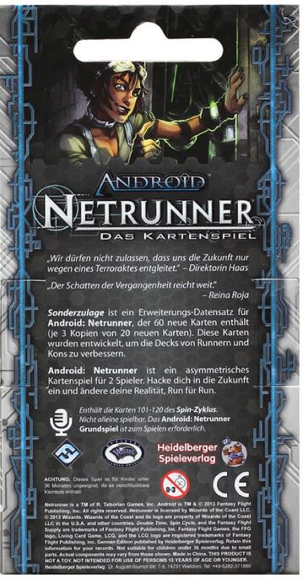 Heidelberger Spieleverlag Spiel Android Netrunner Kartenspiel Erweiterung-Datensatz, Spin / Luna / Genesis / SanSan / Zyklus, Kartenspiel Kollektion