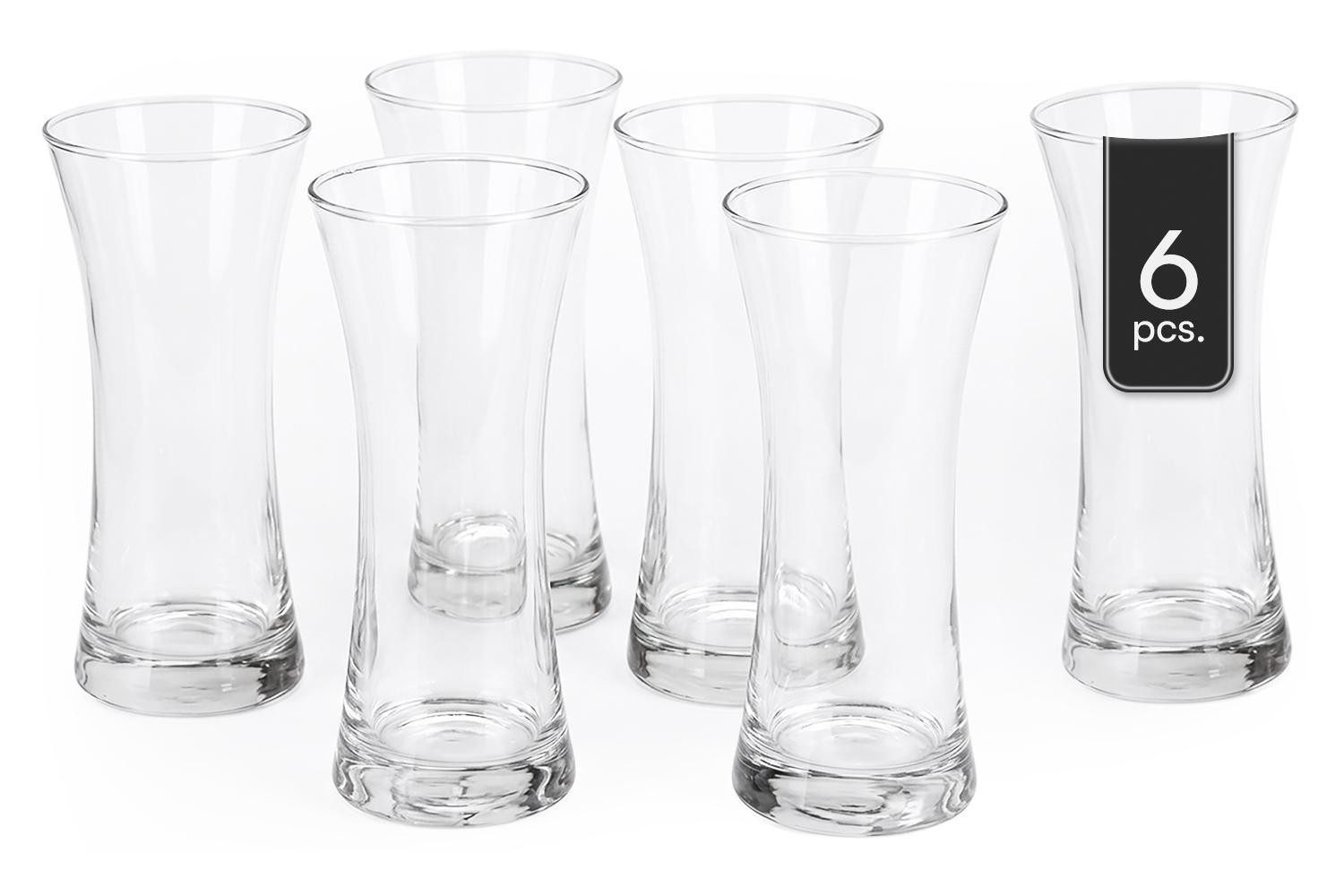 Tischvase 6er Set CLARY, Transparent, Glas, Wasserdicht
