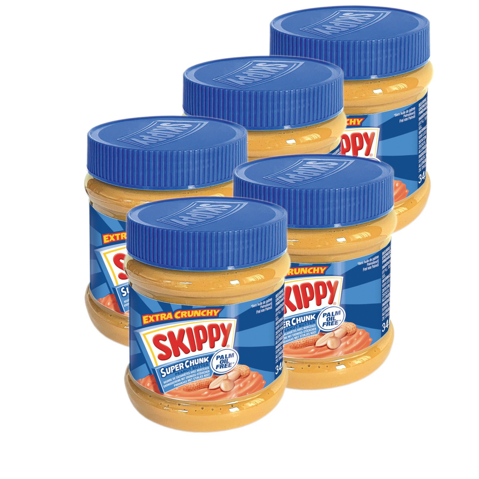 Skippy Nussaufstrich Erdnussbutter "Super-Chunk" Peanut Butter Crunchy, ohne Palmöl