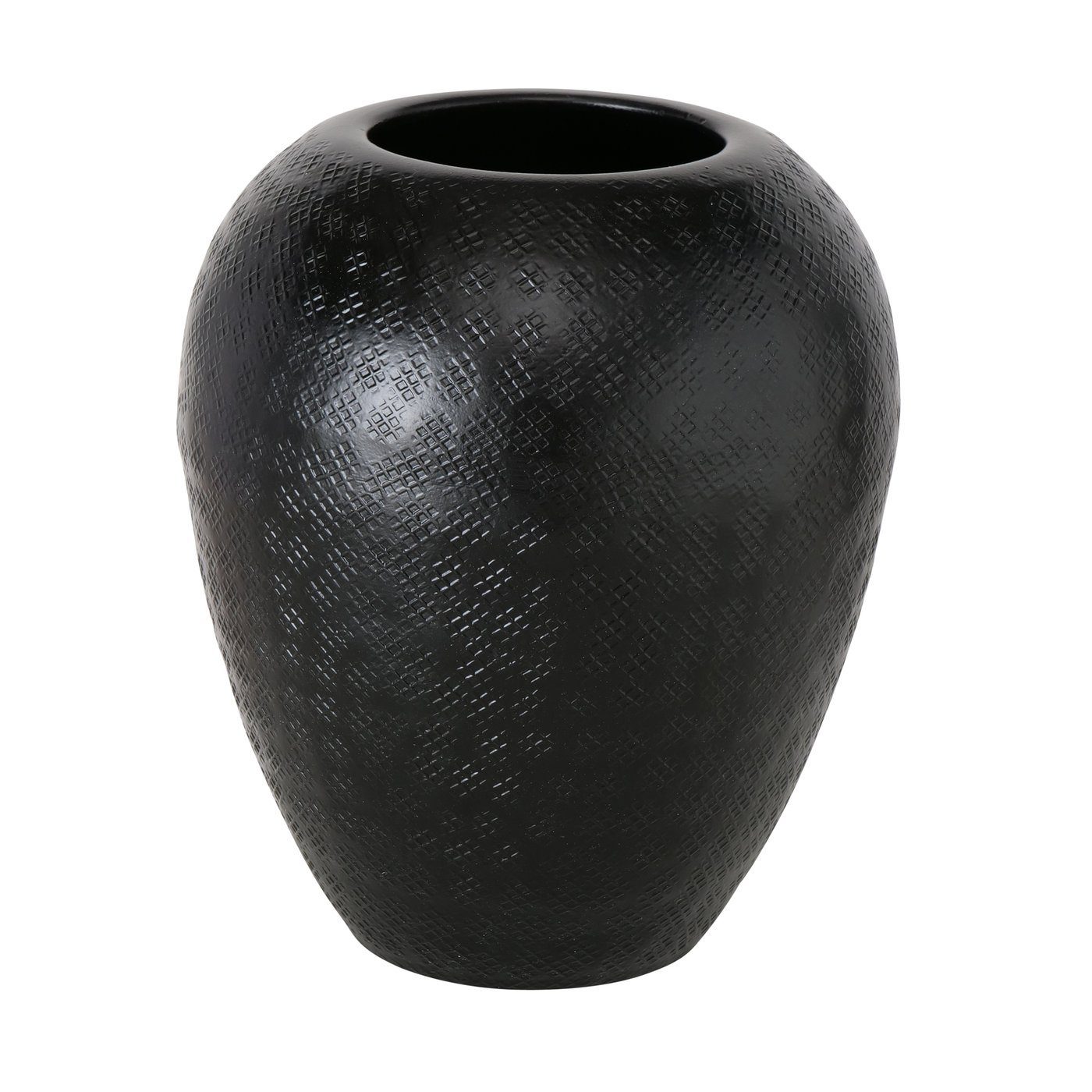 BOLTZE Dekovase "Noorwijk" Blumenvase Aluminium Vase in schwarz, aus