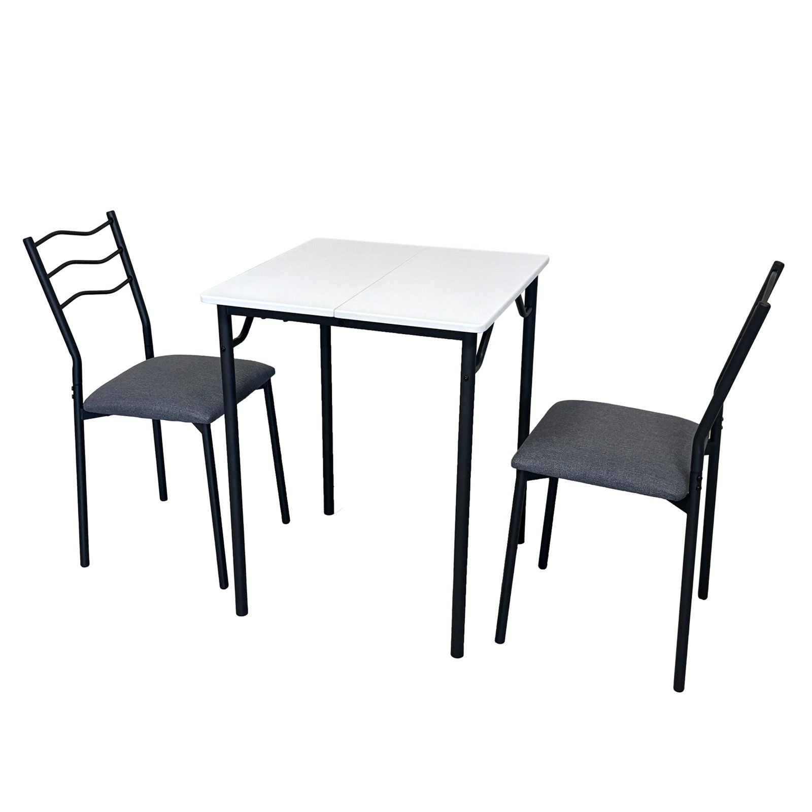 HTI-Living Essgruppe Essgruppe Thora 3-teilig Tischplatte Weiß, (Set, 3-tlg., 1 Tisch, 2 Stühle)