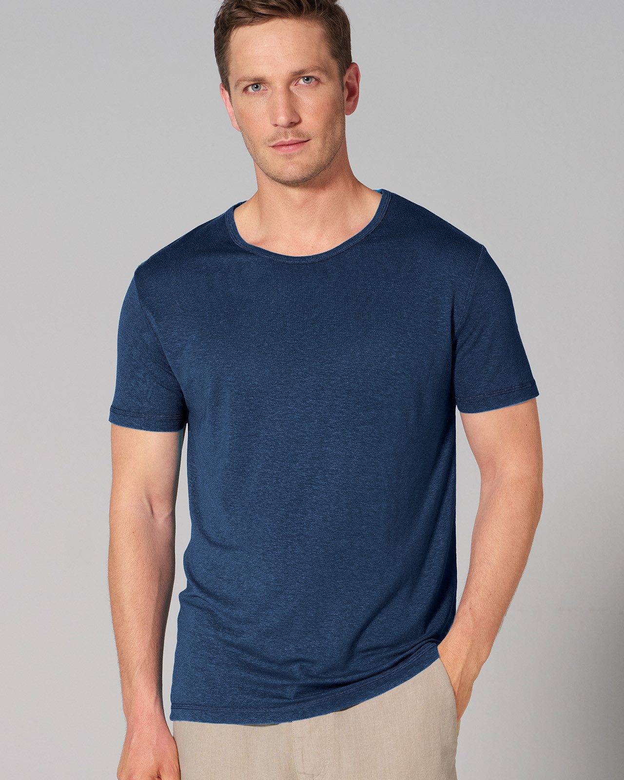 HempAge T-Shirt Herren Flatlock T-Shirt Hanf/Lyocell Normal Fit