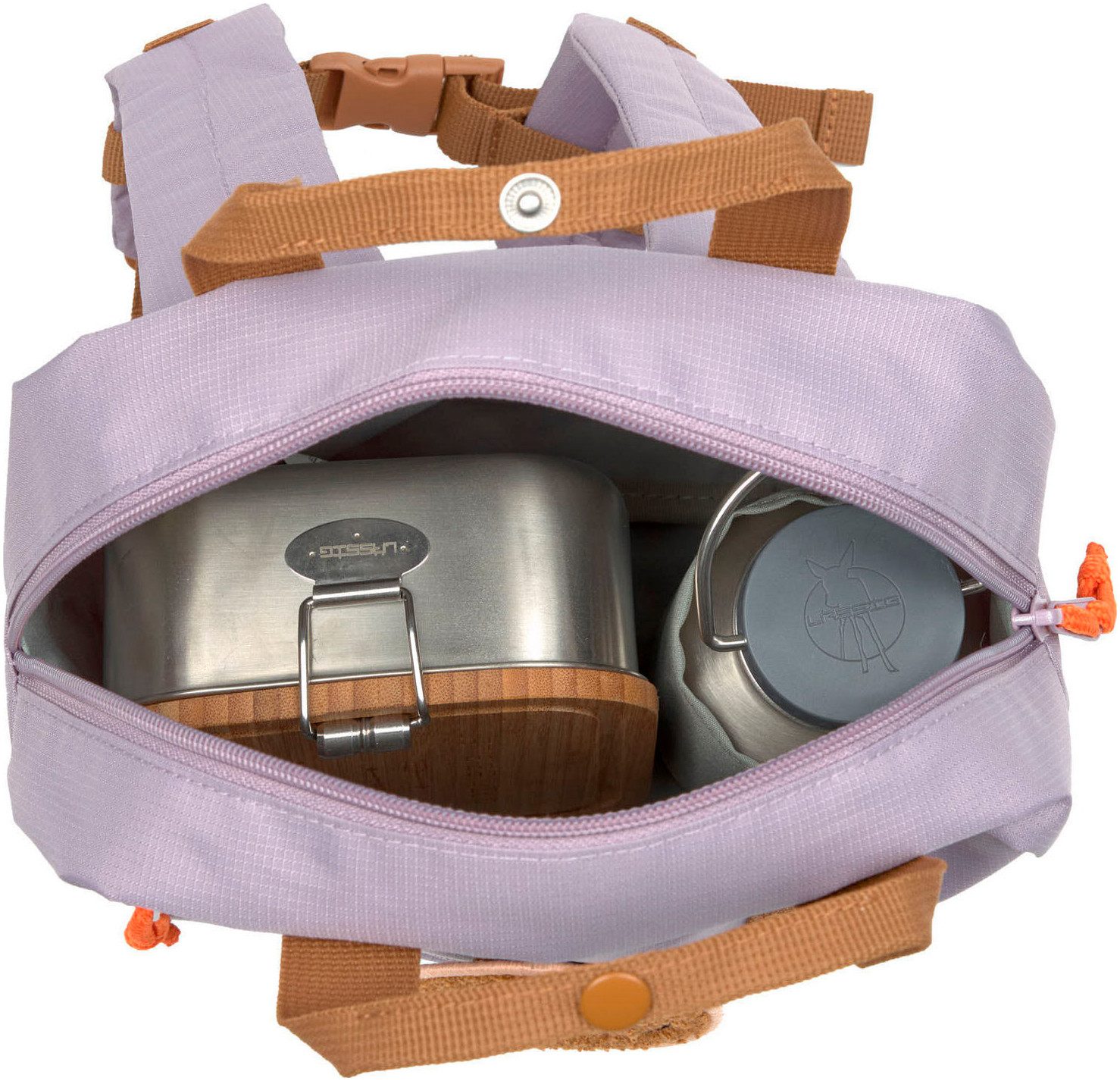 LÄSSIG Kinderrucksack Little Gang, Mini Square Backpack, lilac – Bild 4 von 5