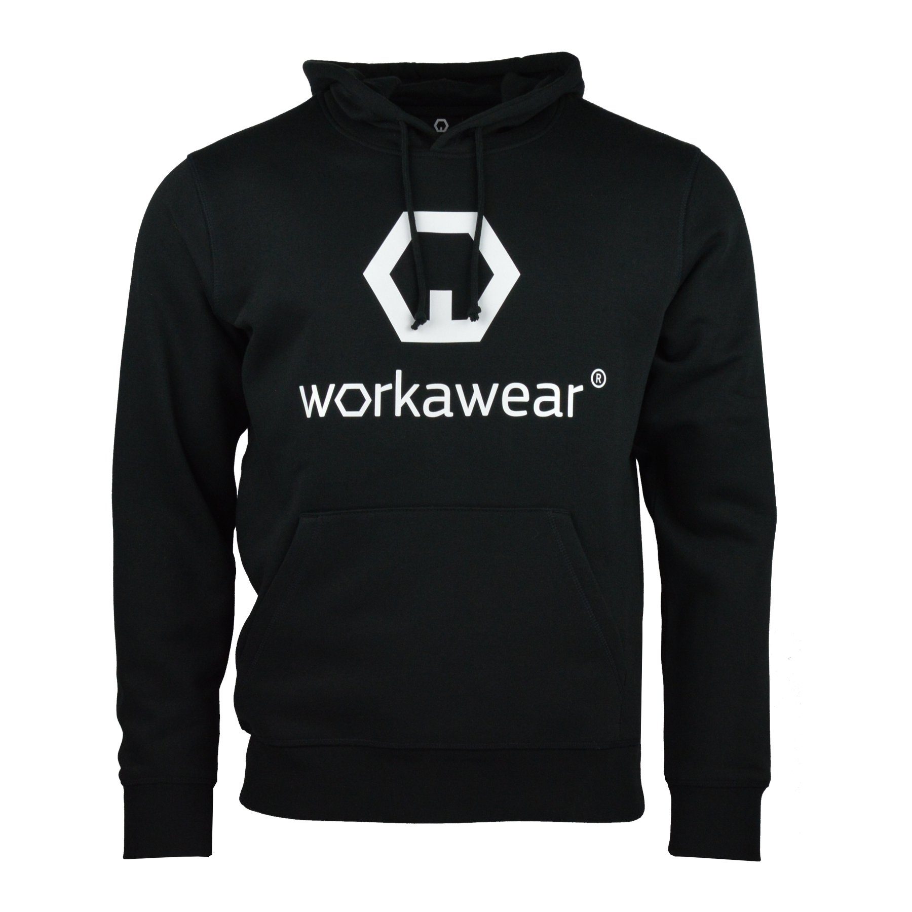 workawear Kapuzenpullover Nachhaltig Organic Hoodie Herren schwarz Bio Baumwolle Kapuzenpullover