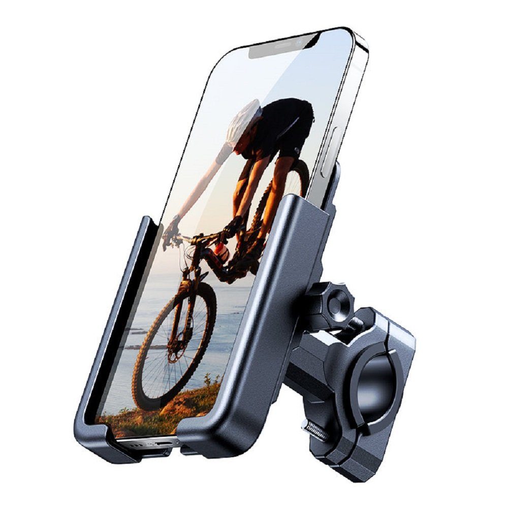 zggzerg Handyhalter für Motorrad Fahrrad 360 Drehung iPhone Samsung Smartphone  Handy-Halterung, (bis 7,00 Zoll, Für iPhone / Samsung / Huawei / XIAOMI  Serie Telefon, 360° Verstellbare)