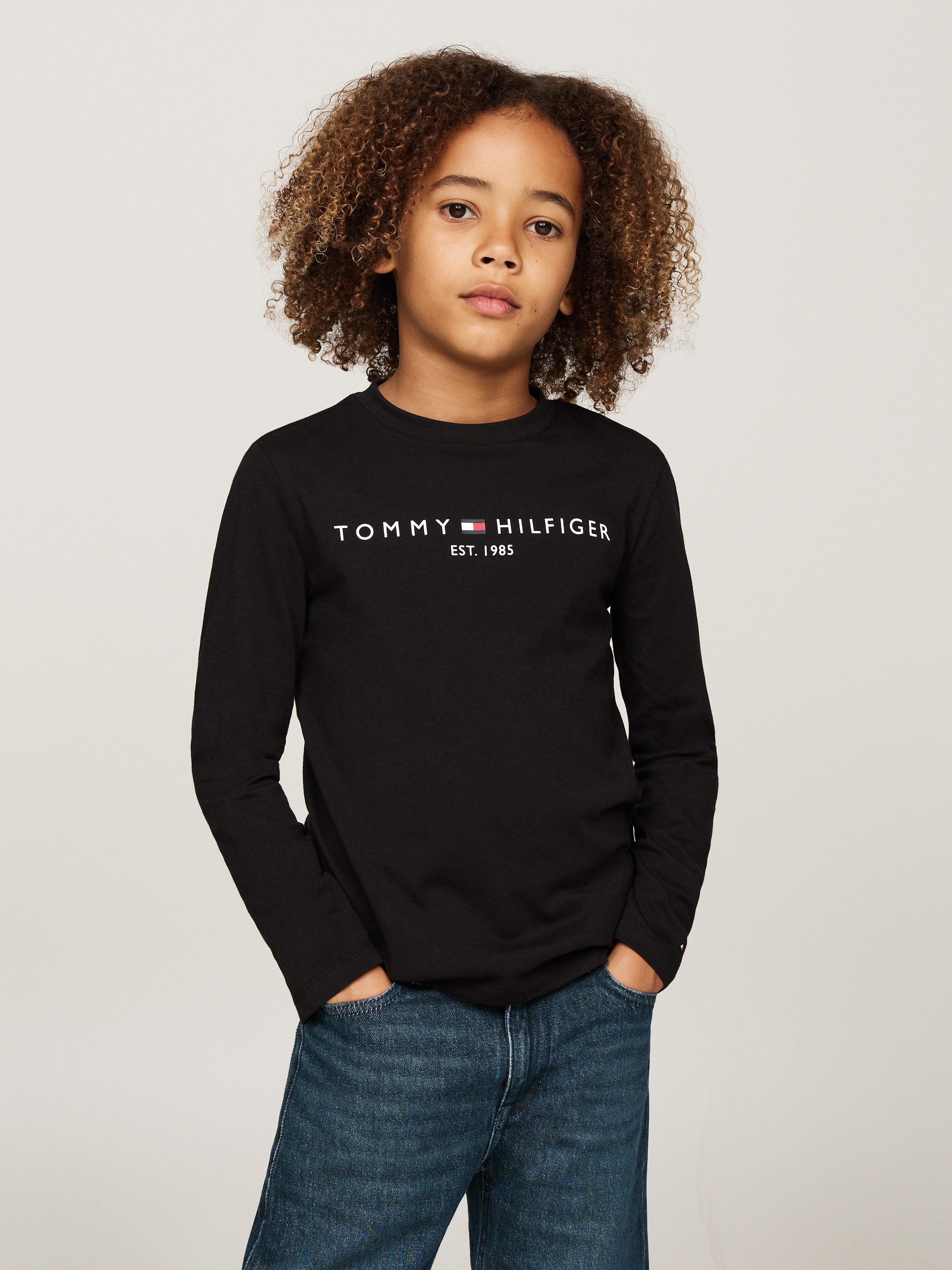 Tommy Hilfiger Langarmshirt ESSENTIAL TEE L/S mit Logoschriftzug günstig online kaufen