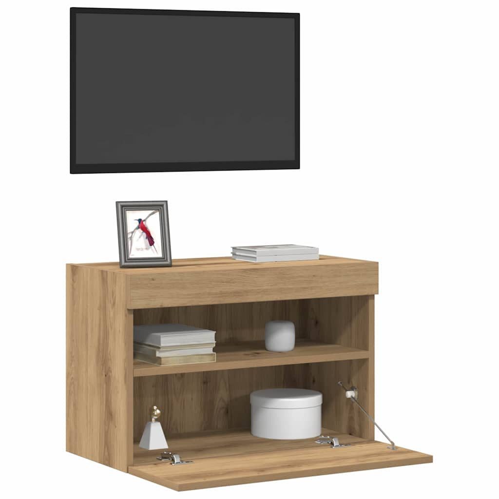 vidaXL TV-Wand TV-Wandschrank 60 x 30 x 40 cm Artisan-Eiche Holzwerkstoff, (1-St)
