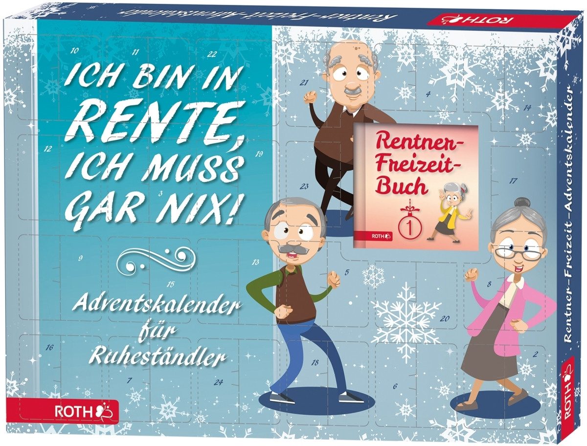 Roth Ideen ewige Kalender Adventskalender 'Rentner-Freizeit-Adventskalender' bestückt