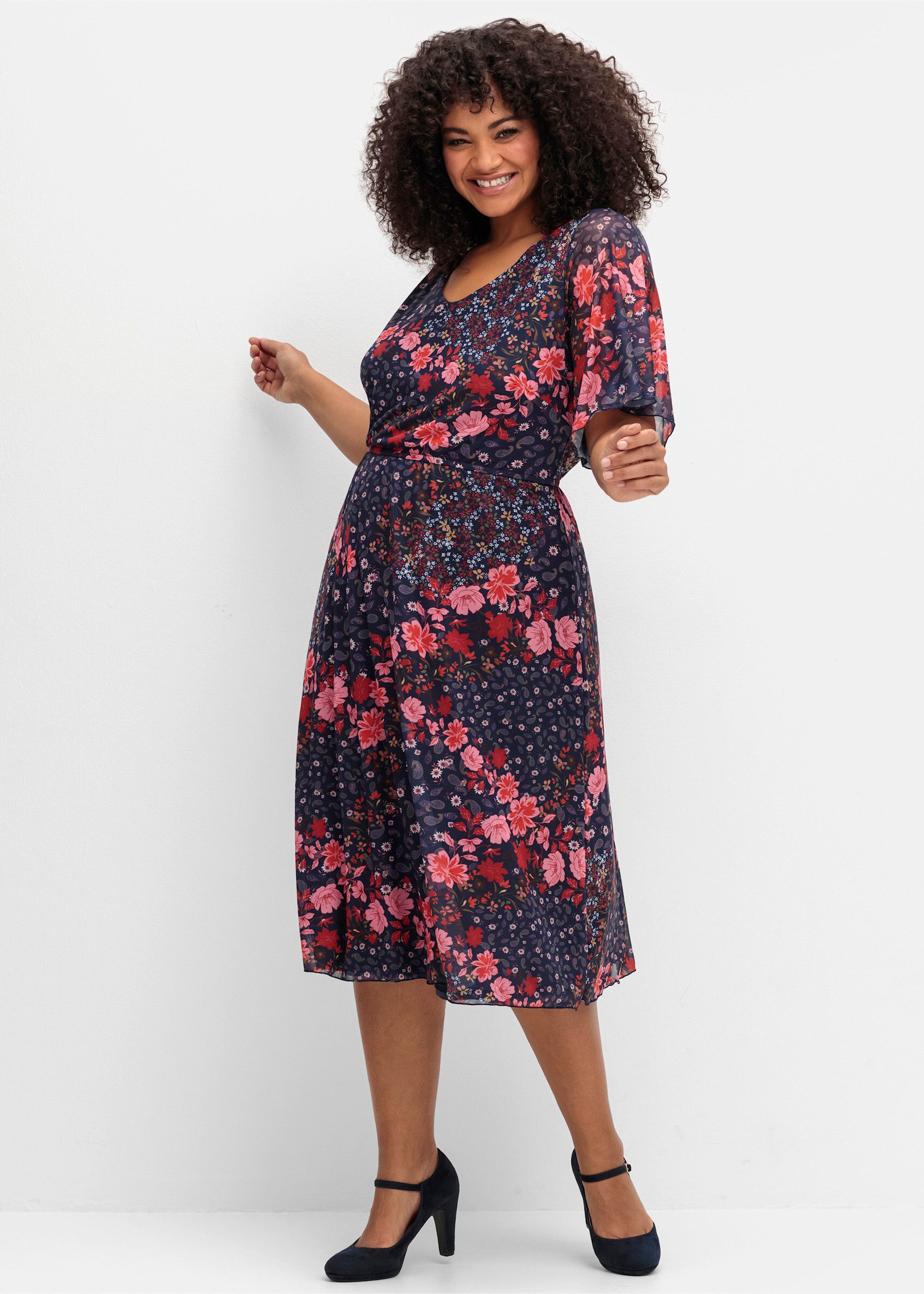 sheego by Joe Browns Jerseykleid Mesh-Kleid günstig online kaufen