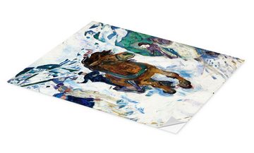 Posterlounge Wandfolie Edvard Munch, Galoppierendes Pferd, Malerei