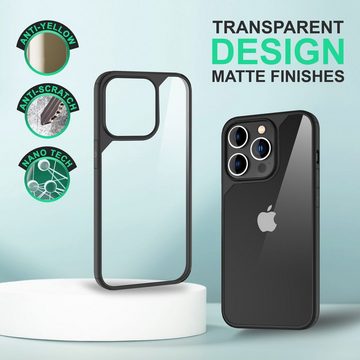 Nalia Smartphone-Hülle Apple iPhone 14 Pro, Klare Hybrid Hülle / Transparent / Verstärkter Schutzrahmen / Hardcase